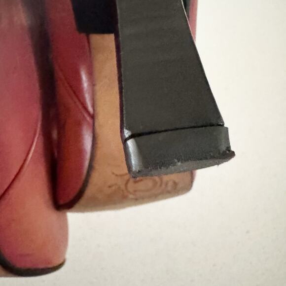 Lucchese Women 6.5D Charlie 1 Horse Pink High Heel Boots Western Cowgirl Barbie - Picture 7 of 11